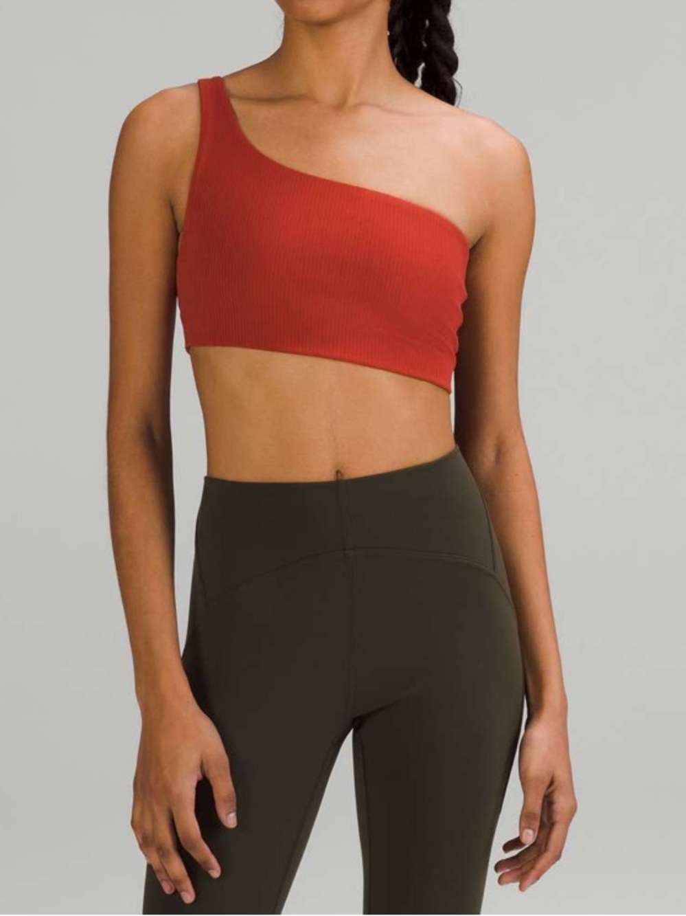 Lululemon Ribbed Nulu Asymmetrical Yoga Bra Light Support, Size 6